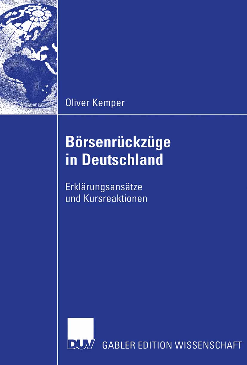 Börsenrückzüge in Deutschland - Oliver Kemper - E-Book