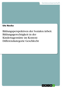 Bildungsperspektiven der Sozialen Arbeit. Bildungsgerechtigkeit in der Kindertagesstätte im Kontext Differenzkategorie Geschlecht - Ute Novke - E-Book