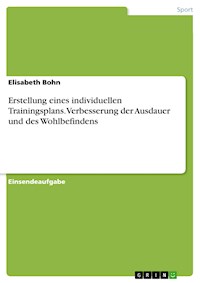 Erstellung eines individuellen Trainingsplans. Verbesserung der Ausdauer und des Wohlbefindens - Elisabeth Bohn - E-Book