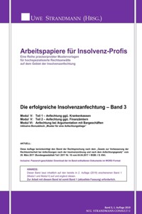 Die erfolgreiche Insolvenzanfechtung – Band 3 - Jens-Uwe Strandmann - E-Book