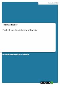 Praktikumsbericht Geschichte - Thomas  Huber - E-Book