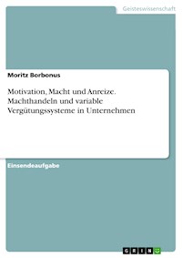 Motivation, Macht und Anreize. Machthandeln und variable Vergütungssysteme in Unternehmen - Moritz Borbonus - E-Book