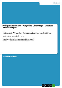 Internet: Von der Massenkommunikation wieder zurück zur Individualkommunikation? - Philipp Kaufmann - E-Book