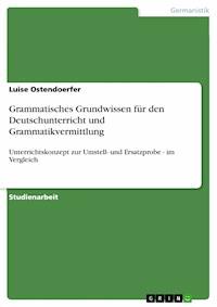 Grammatisches Grundwissen für den Deutschunterricht und Grammatikvermittlung - Luise Ostendoerfer - E-Book