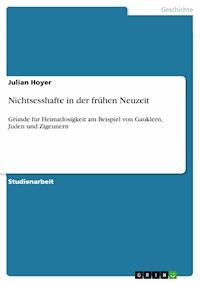 Nichtsesshafte in der frühen Neuzeit - Julian Hoyer - E-Book