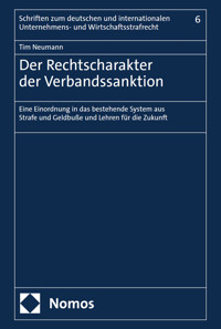 Der Rechtscharakter der Verbandssanktion - Tim Neumann - E-Book