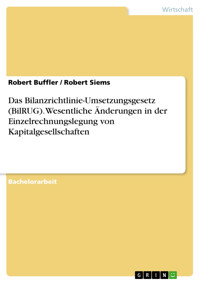 Das Bilanzrichtlinie-Umsetzungsgesetz (BilRUG). Wesentliche Änderungen in der Einzelrechnungslegung von Kapitalgesellschaften - Robert Buffler - E-Book