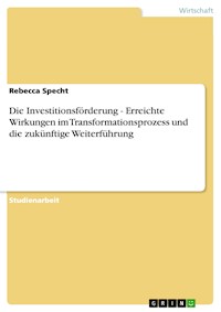 Die Investitionsförderung - Erreichte Wirkungen im Transformationsprozess und die zukünftige Weiterführung - Rebecca Specht - E-Book
