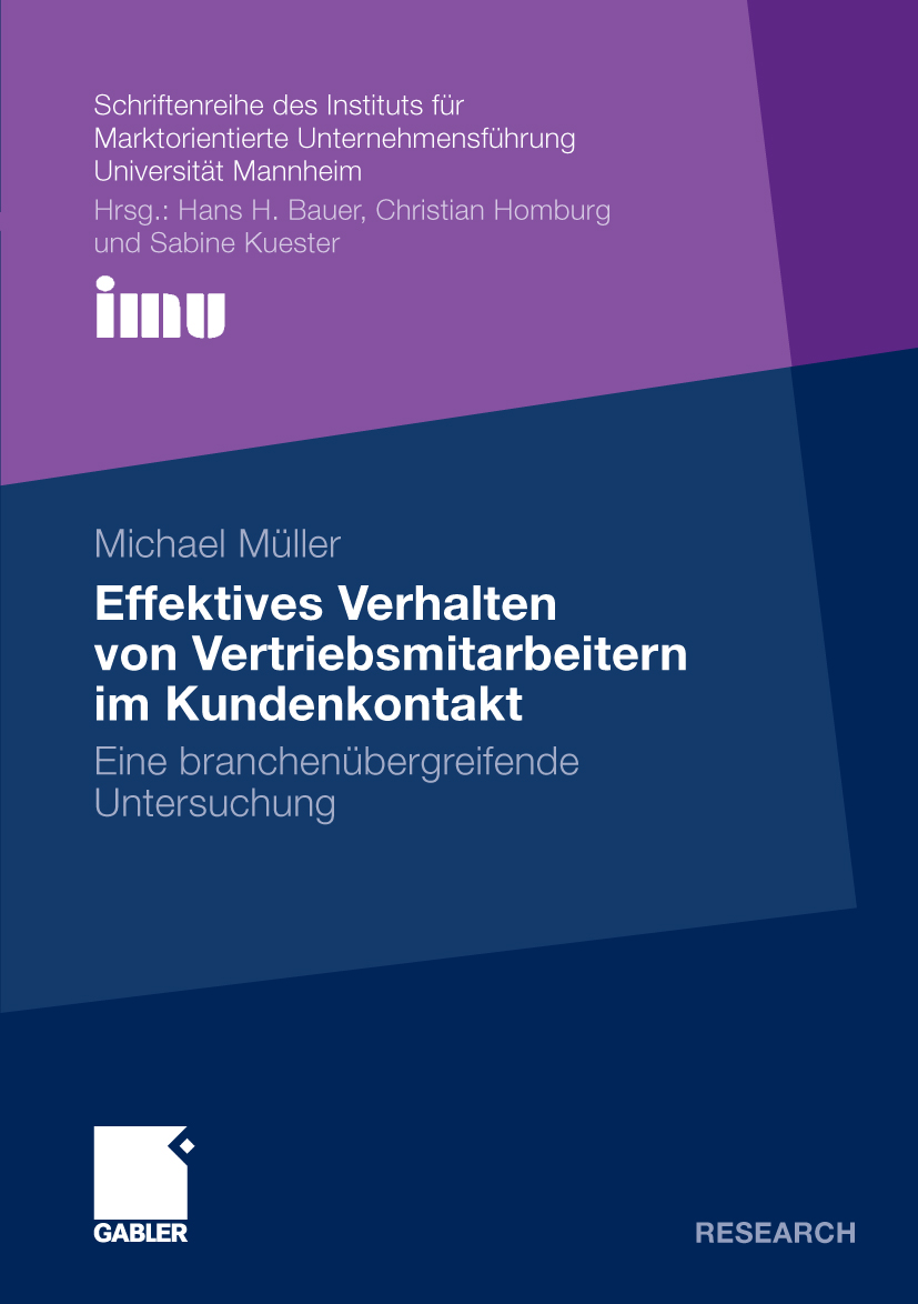 Effektives Verhalten von Vertriebsmitarbeitern im Kundenkontakt - Michael Muller - E-Book