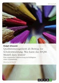 Qualitätsmanagement als Beitrag zur Schulentwicklung. Was kann das EFQM-Modell dazu leisten? - Ralph Ulewski - E-Book