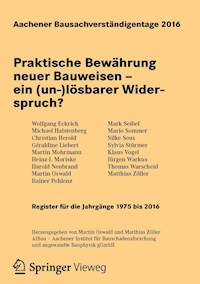 Aachener Bausachverständigentage 2016 -  - E-Book