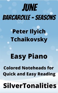 June Barcarolle Seasons Easy Piano Sheet Music with Colored Notation - SilverTonalities - E-Book