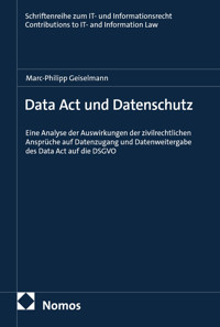 Data Act und Datenschutz - Marc-Philipp Geiselmann - E-Book