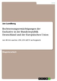 Rechtsetzungsermächtigungen der Exekutive in der Bundesrepublik Deutschland und der Europäischen Union - Jan Lundberg - E-Book