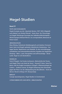 Hegel-Studien Band 21 -  - E-Book