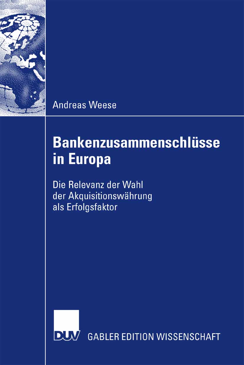 Bankenzusammenschlüsse in Europa - Andreas Weese - E-Book