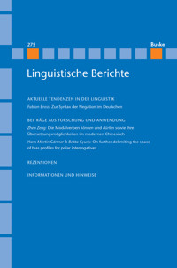 Linguistische Berichte Heft 275 -  - E-Book