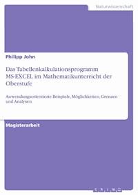 Das Tabellenkalkulationsprogramm MS-EXCEL im Mathematikunterricht der Oberstufe - Philipp John - E-Book