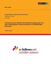 Anwendung des Modells der Beobachtungspunkte auf eine Videosequenz. Kommunikation mit taubblinden Menschen - Miro Fischer - E-Book