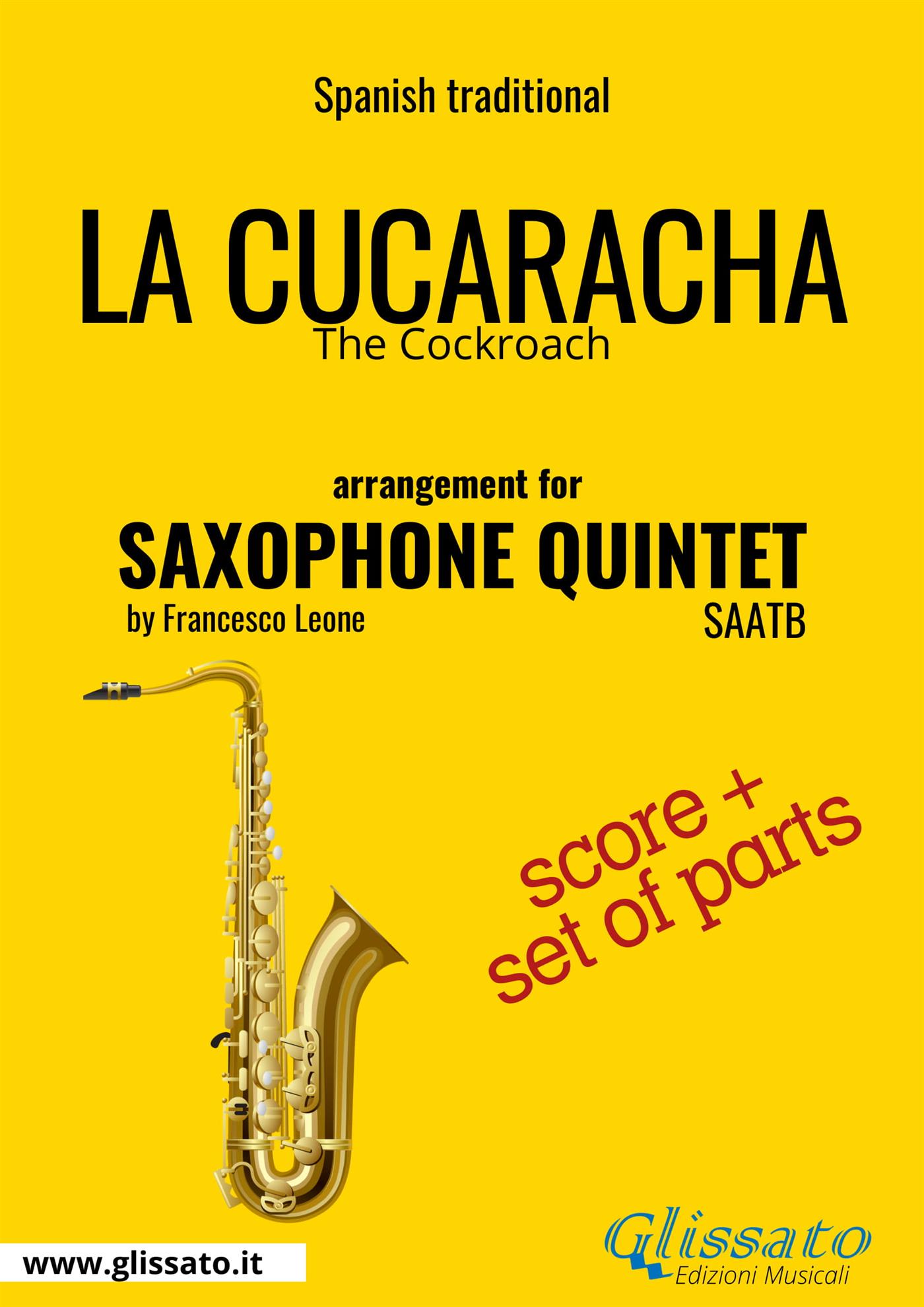Saxophone Quintet "La Cucaracha" score & parts - Francesco Leone - E-Book