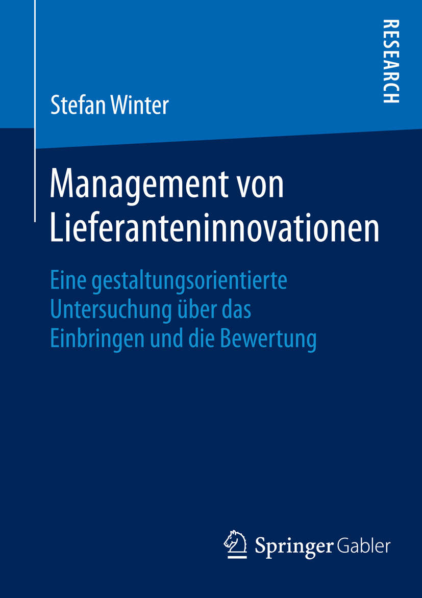 Management von Lieferanteninnovationen - Stefan Winter - E-Book