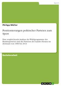Positionierungen politischer Parteien zum Sport - Philipp Müller - E-Book