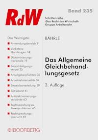 Das Allgemeine Gleichbehandlungsgesetz - Ralph Jürgen Bährle - E-Book