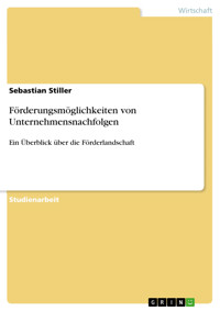 Förderungsmöglichkeiten von Unternehmensnachfolgen - Sebastian Stiller - E-Book