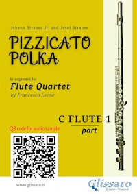 Flute 1 part of "Pizzicato Polka" Flute Quartet sheet music - Johann Strauss Junior - E-Book