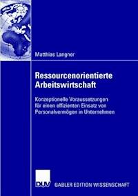 Ressourcenorientierte Arbeitswirtschaft - Matthias Langner - E-Book