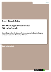 Die Duldung im öffentlichen Wirtschaftsrecht - Henry Stock-Schröer - E-Book