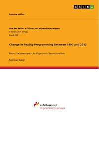 Change in Reality Programming Between 1990 and 2012 - Romina Müller - E-Book