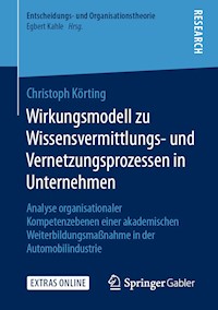 Wirkungsmodell zu Wissensvermittlungs- und Vernetzungsprozessen in Unternehmen - Christoph Körting - E-Book