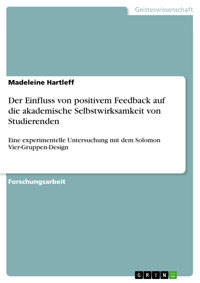 Der Einfluss von positivem Feedback auf die akademische Selbstwirksamkeit von Studierenden - Madeleine Hartleff - E-Book