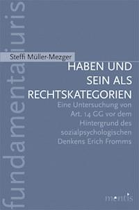 Haben und Sein als Rechtskategorien - Steffi Müller-Mezger - E-Book