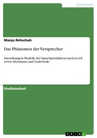 Das Phänomen der Versprecher - Manja Rehschuh - E-Book