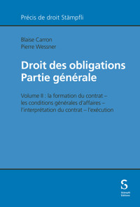 Droit des obligations ‒ Partie générale - Blaise Carron - E-Book