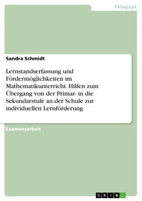 Lernstandserfassung und Fördermöglichkeiten im Mathematikunterricht. Hilfen zum Übergang von der Primar- in die Sekundarstufe an der Schule zur individuellen Lernförderung - Sandra Schmidt - E-Book