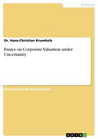 Essays on Corporate Valuation under Uncertainty - Dr. Hans-Christian Krumholz - E-Book