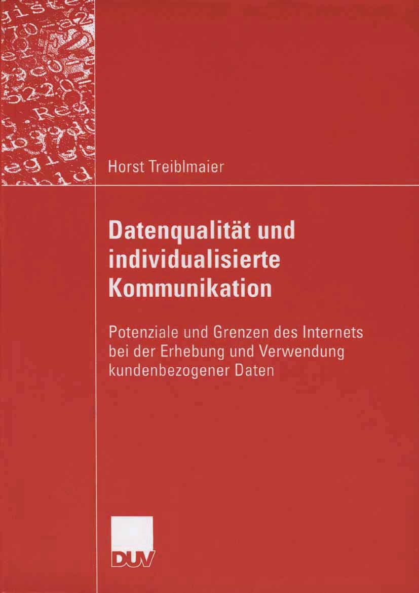 Datenqualität und individualisierte Kommunikation - Horst Treiblmaier - E-Book