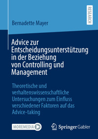 Advice zur Entscheidungsunterstützung in der Beziehung von Controlling und Management - Bernadette Mayer - E-Book