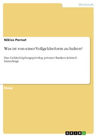 Was ist von einer Vollgeldreform zu halten? - Niklas Pernat - E-Book