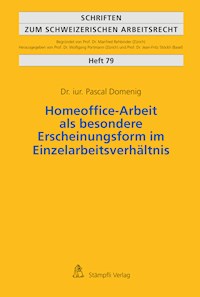 Homeoffice-Arbeit als besondere Erscheinungsform im Einzelarbeitsverhältnis - Pascal Domenig - E-Book