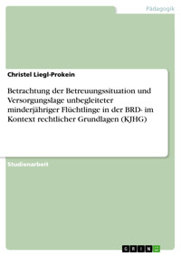 Betrachtung der Betreuungssituation und Versorgungslage unbegleiteter minderjähriger Flüchtlinge in der BRD- im Kontext rechtlicher Grundlagen (KJHG) - Christel Liegl-Prokein - E-Book