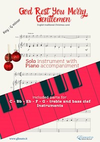 God Rest Ye Merry, Gentlemen (in Gm) for solo instrument w/ piano - English traditional - E-Book