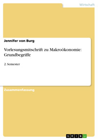 Vorlesungsmitschrift zu Makroökonomie: Grundbegriffe - Jennifer von Burg - kostenlos E-Book