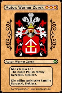 The noble polish family Burzecki , Siekierz. Die adlige polnische Familie Burzecki , Siekierz . - Werner Zurek - E-Book