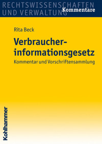 Verbraucherinformationsgesetz - Rita Beck - E-Book