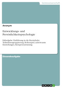Entwicklungs- und Persönlichkeitspsychologie - - E-Book