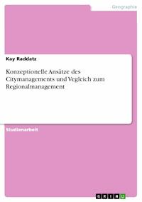 Konzeptionelle Ansätze des Citymanagements und Vegleich zum Regionalmanagement - Kay Raddatz - kostenlos E-Book